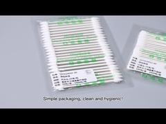 Doppeltes spitzes Cleanroom-Putzlappen-Scharfes zeigen lange Baumwollknospen